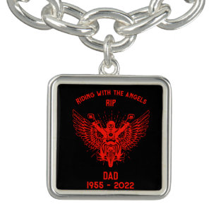 In Memory Motorbike Rider Funeral Bracelet