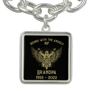 In Memory Motorbike Rider Funeral Bracelet