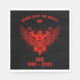 In Memory Motorbike Rider Funeral Napkins