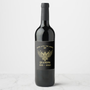 In Memory Motorbike Rider Funeral Wine Label