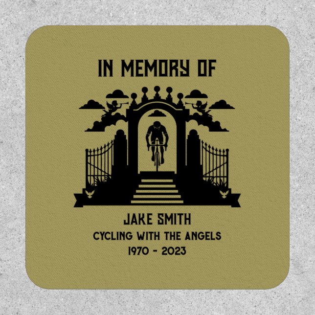 In Memory Of A Cyclist Funeral Patch (Front)
