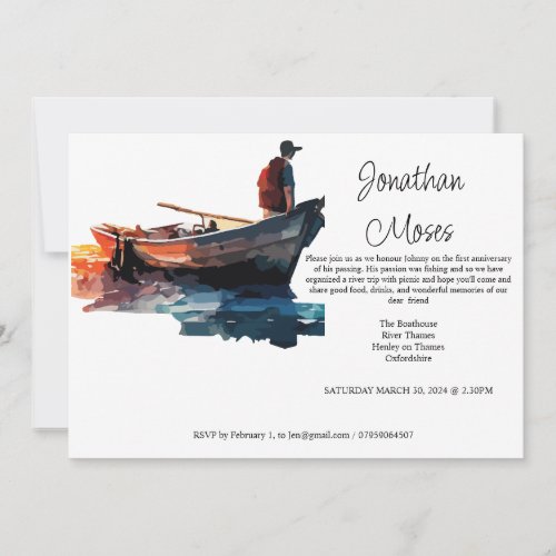 In memory of a departed loved one Editable Invitation