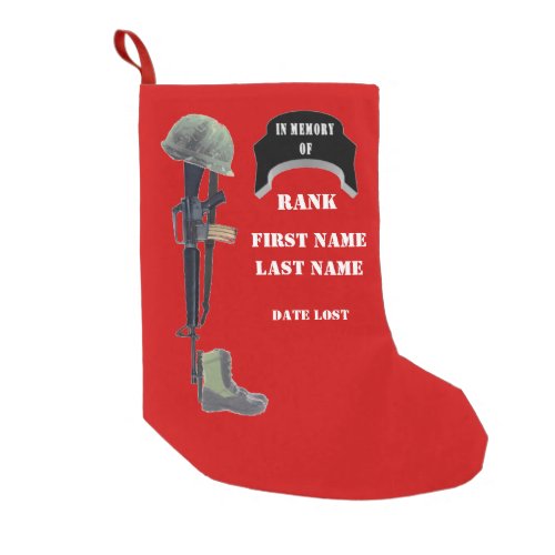 In memory of a fallen soldier   Vietnam Era Small Christmas Stocking
