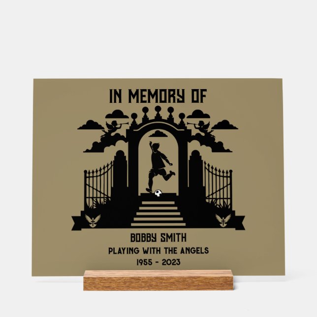 In Memory Of A Golfers Funeral Acrylic Sign (Front)