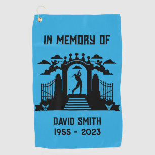 In Memory Of A Golfers Funeral Golf Towel