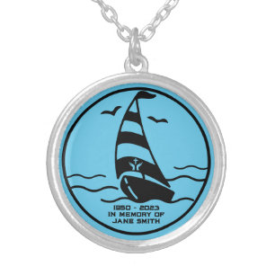 In Memory Of A Sailor Garden Silver Plated Necklace