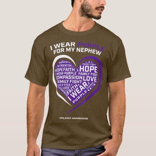 In Memory Of Aunt Uncle Purple Nephew Epilepsy T_Shirt