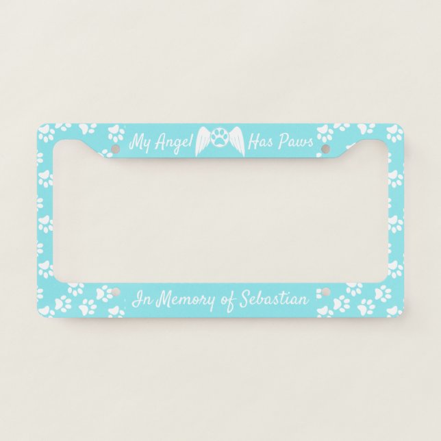 In Memory of Beloved Pet License Plate Frame (Front)