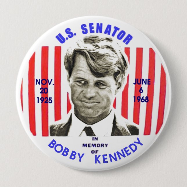 In Memory of Bobby Kennedy Button (Front)