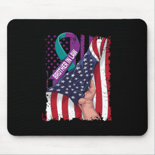 In Memory Of Brother In Law Suicide Awareness Usa Mouse Pad