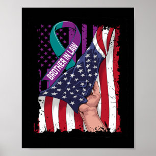 In Memory Of Brother In Law Suicide Awareness Usa Poster