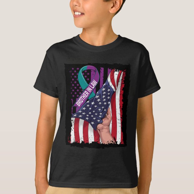 In Memory Of Brother In Law Suicide Awareness Usa  T-Shirt (Front)