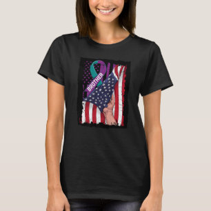 In Memory of Brother Suicide Awareness American Fl T-Shirt