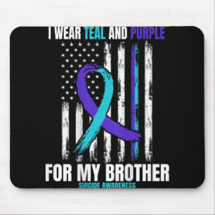 In Memory Of Brother Suicide Awareness Flag Graphi Mouse Pad