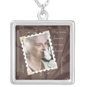 In Memory of Brown Photo Necklace