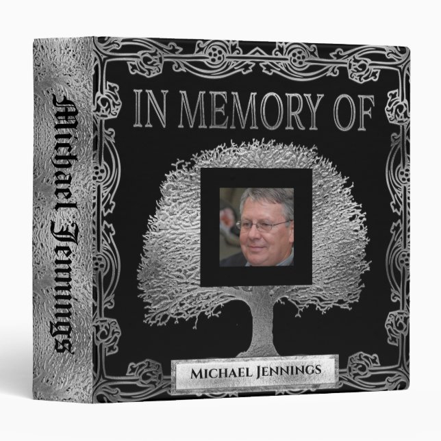 In Memory of Celebration of Life 3 Ring Binder (Front/Spine)