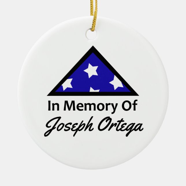 In Memory Of Ceramic Ornament (Front)