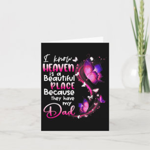 In Memory Of Dad Angel Know Heaven Beautiful Card