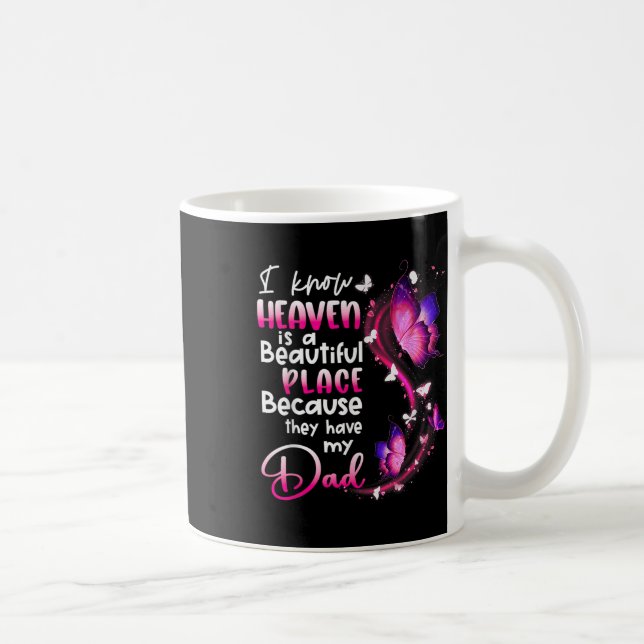 In Memory Of Dad Angel Know Heaven Beautiful Coffee Mug (Right)
