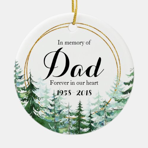 In Memory of Dad Ornament Christmas Gifts