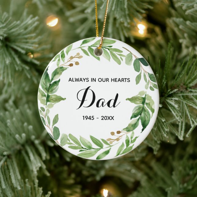 In Memory of Dad Ornament Christmas Gifts (Tree)