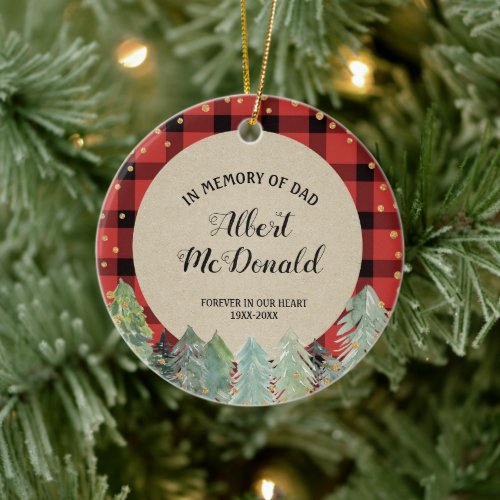 In Memory of Dad Ornament Winter Christmas Gifts