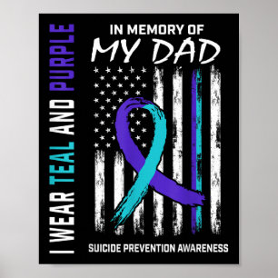 In Memory Of Dad Suicide Awareness Prevention Amer Poster