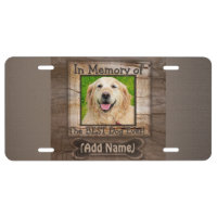 In Memory of Dog Memorial License Plate
