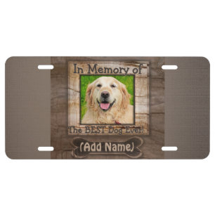 In Memory of Dog Memorial License Plate