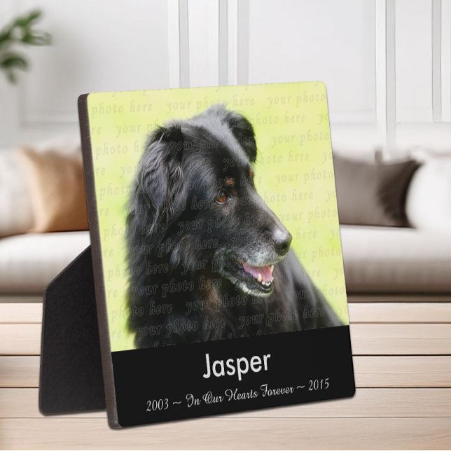 In Memory Of Dog Photo Template Memorial Tribute Plaque (In Memory Of Dog Photo Template Memorial Tribute Plaque)