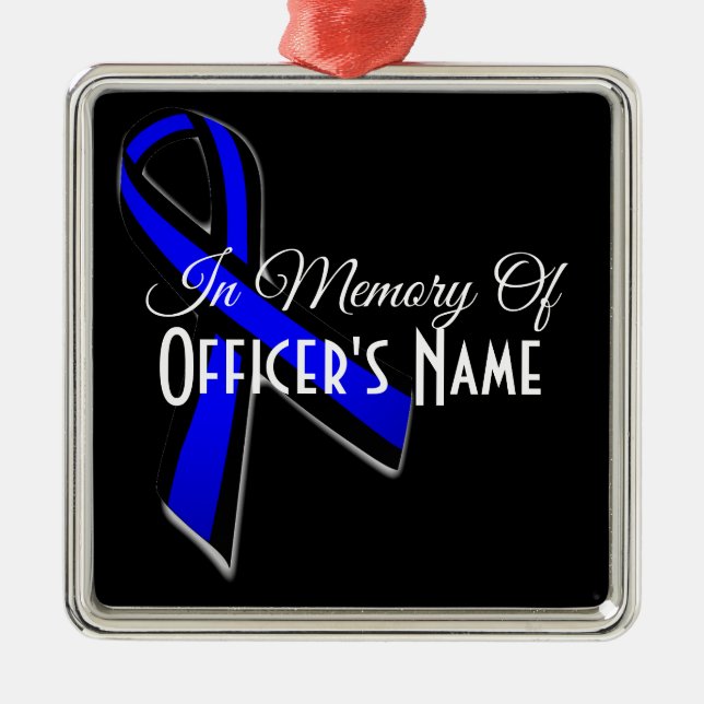 IN MEMORY OF FALLEN OFFICER ORNAMENT (Front)