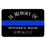 In Memory Of Fallen Officer Thin Blue Line Magnet at Zazzle