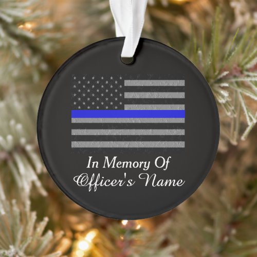IN MEMORY OF FALLEN POLICE OFFICER ORNAMENT