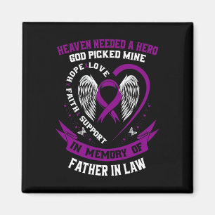 In Memory Of Father In Law Pancreatic Cancer Aware Magnet
