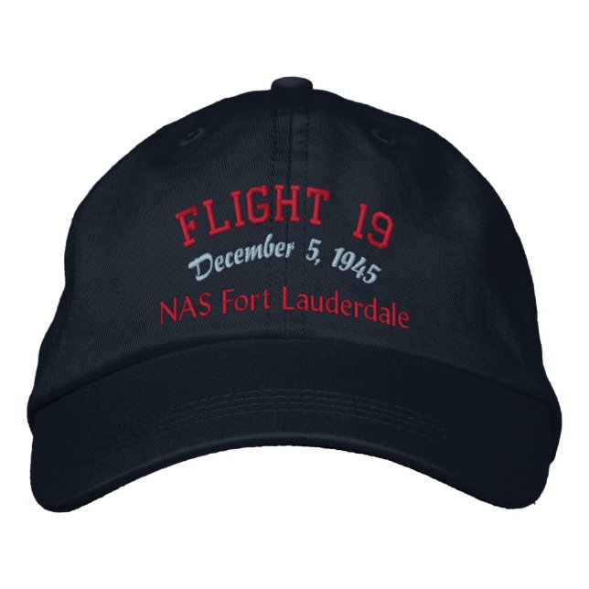 In Memory of Flight 19 Embroidered Baseball Cap (Front)