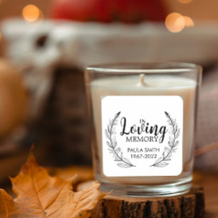 In Memory Of Funeral Gift In loving memory. Square Sticker