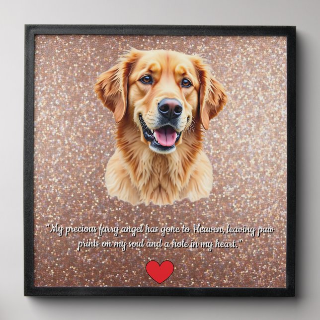 In Memory of Golden Retriever  Peel And Stick Photo Tile (Front Set)