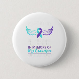 In Memory Of Grandpa Suicide Awareness Prevention  Button