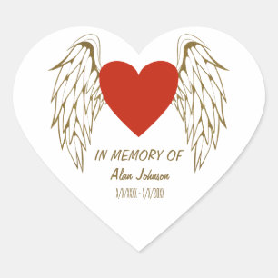 In memory of heart sticker