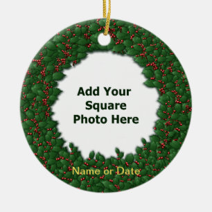 In Memory Of Holly Wreath 2-Sided Tree Ornament
