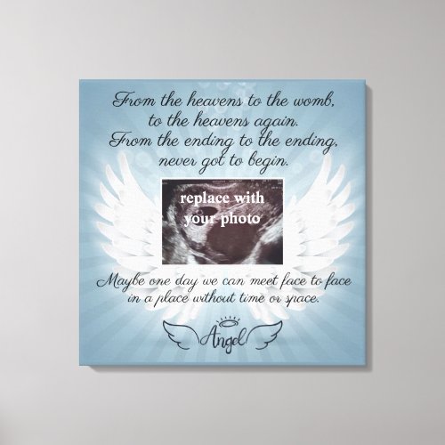 In Memory of loss baby Canvas Print
