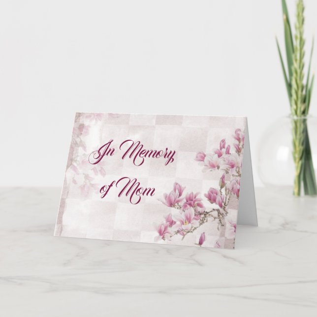 In Memory of Mom Greeting Card (Front)