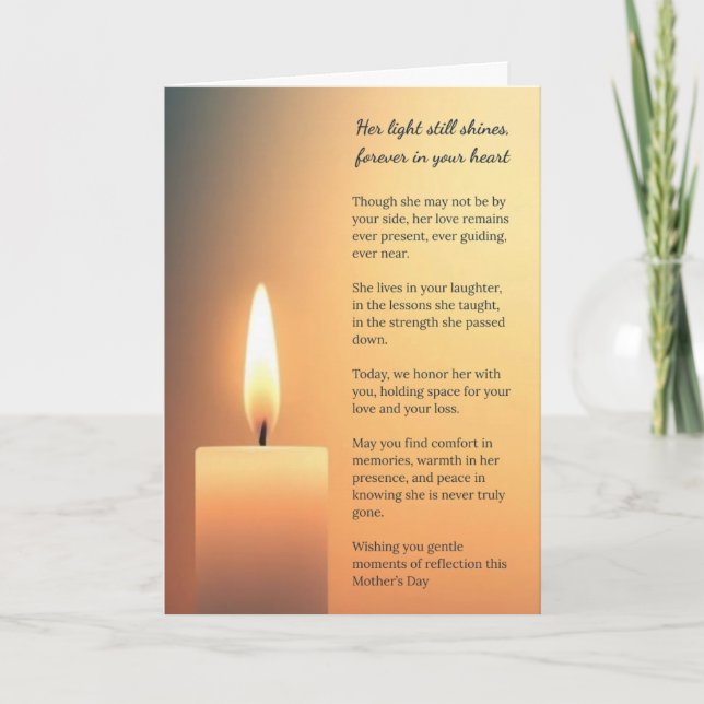 In Memory of Mother's Day Card (Front)