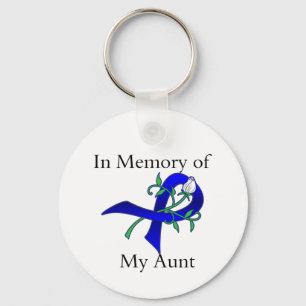 In Memory of My Aunt - Colon Cancer Keychain