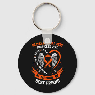 In Memory Of My Best Friend Leukemia Awareness Mem Keychain