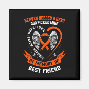 In Memory Of My Best Friend Leukemia Awareness Mem Magnet