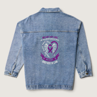 In Memory of my Brother In Law Alzheimers Awarenes Denim Jacket