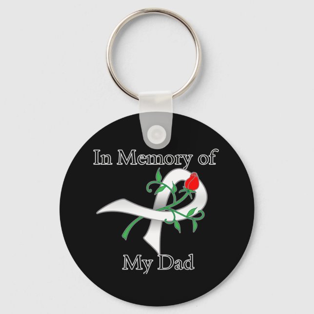 In Memory of My Dad - Lung Cancer Keychain (Front)