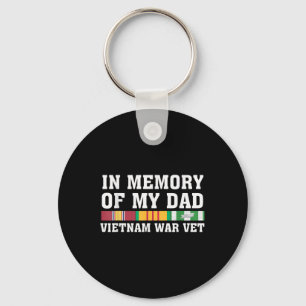 In Memory Of My Dad Vietnam Veteran Family Matchin Keychain