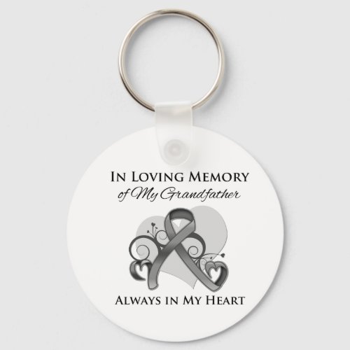 In Memory of My Grandfather _ Brain Cancer Keychain